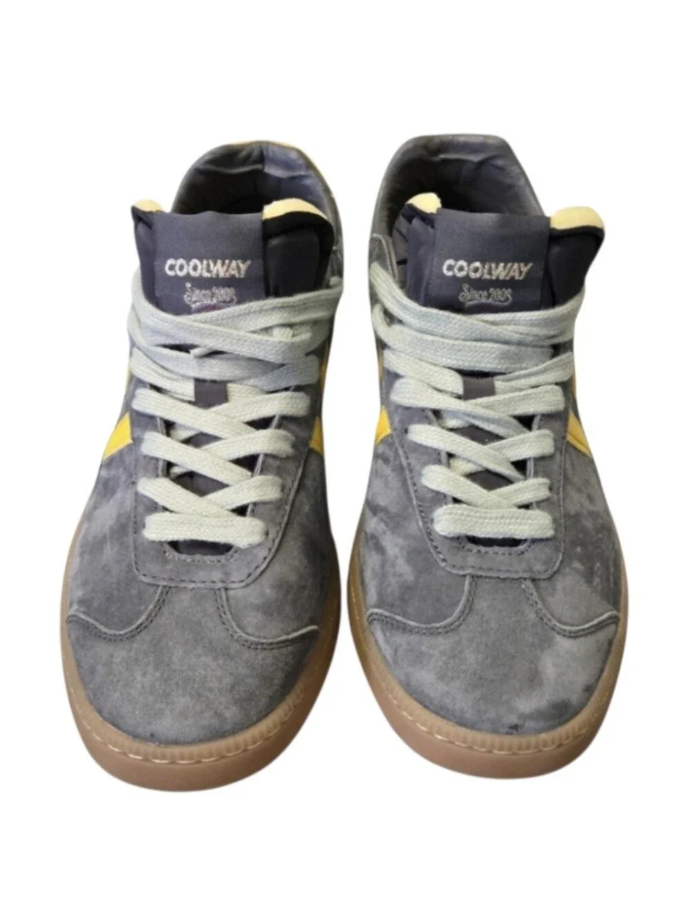 Coolway Duck Dgy Men's Urban Sneaker in Grey, Yellow, Brown, Size 9 Men. NEW!